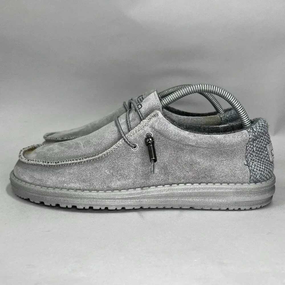 Hey‎ Dude Men's Size 9 Wally Ash Suede Slip On Shoes